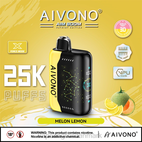 E Væske Med Nikotin - Aivono AIM BOOM 25.000 melon citron 2646348