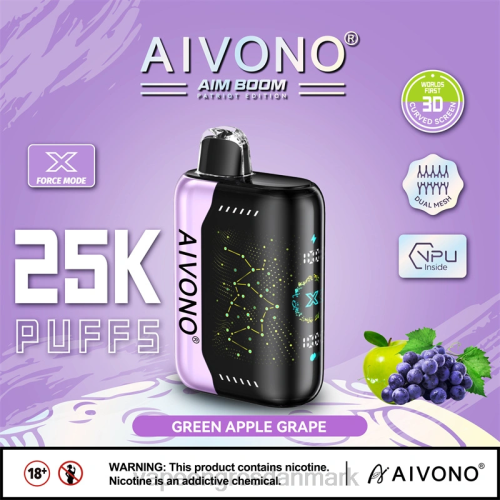 Vape Wholesale Helsingør - Aivono AIM BOOM 25.000 grøn æbledrue 2646346
