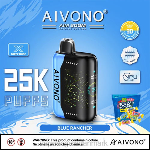 Vape Wholesale In Denmark - Aivono AIM BOOM 25.000 blå rancher 2646344