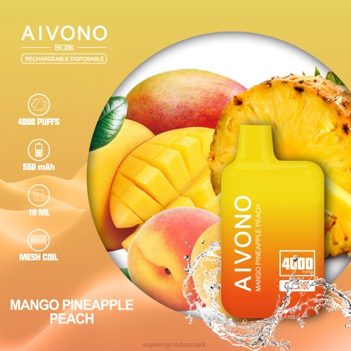 E Væske Aalborg - Aivono AIM BOXX 4000 mango ananas fersken 2646219