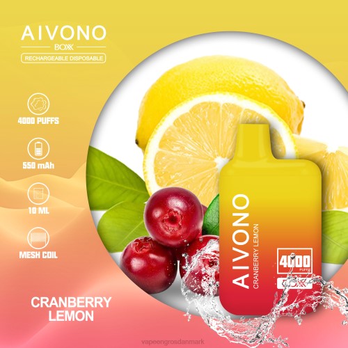 E Væske Med Nikotin - Aivono AIM BOXX 4000 tranebær citron 2646218