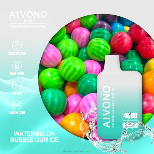 E Væske Med Smag - Aivono AIM BOXX 4000 vandmelon tyggegummi is 2646227