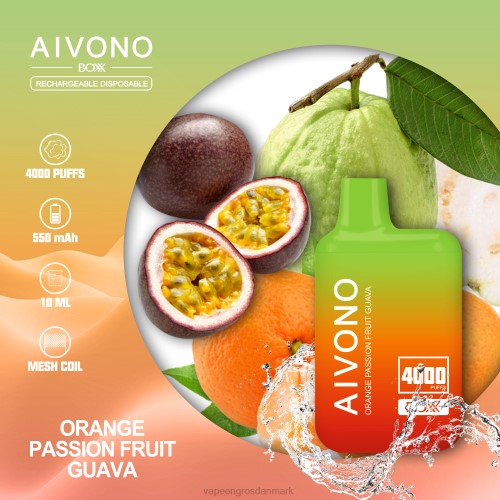 Vape Engros Danmark - Aivono AIM BOXX 4000 orange passionsfrugt guava 2646212