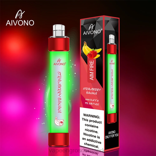 Vape Engros Danmark - Aivono AIM FIRE 1000 jordbær banan 2646332