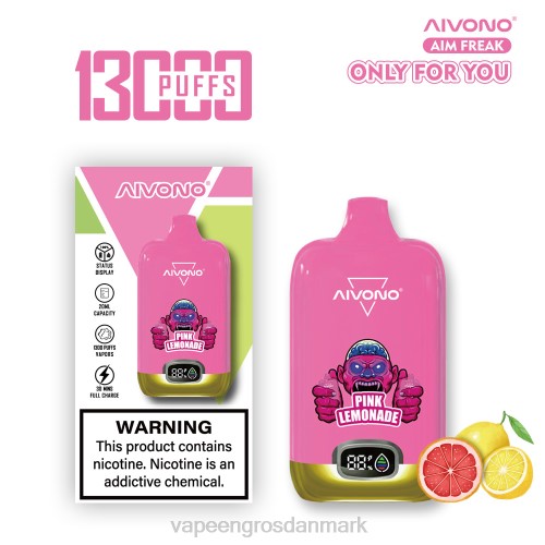 E Væske Aalborg - Aivono AIM FREAK 13000 lyserød limonade 2646249