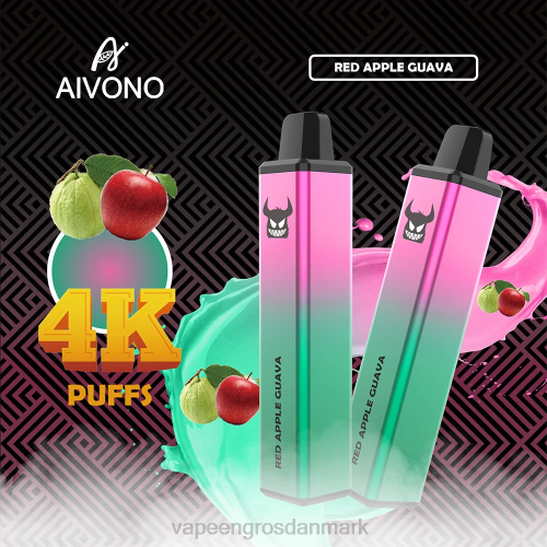 E Væske Med Smag - Aivono AIM FREAK 4000 rød æble guava 2646257