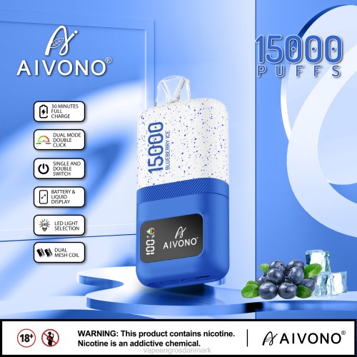 E Væske Med Nikotin - Aivono AIM magic 15.000 blåbæris 264668