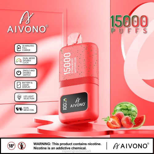 E Væske Med Nikotin - Aivono AIM magic 15.000 jordbær vandmelon 264658