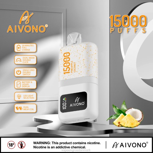 Vape Engros Danmark - Aivono AIM magic 15.000 ananas kokos 264672