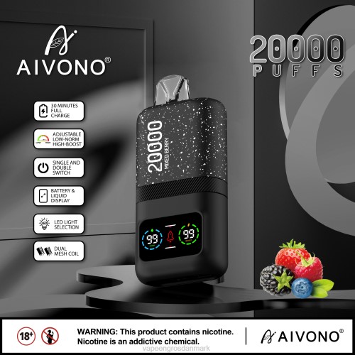 E Væske Med Nikotin - Aivono AIM magic 20.000 blandet bær 264678