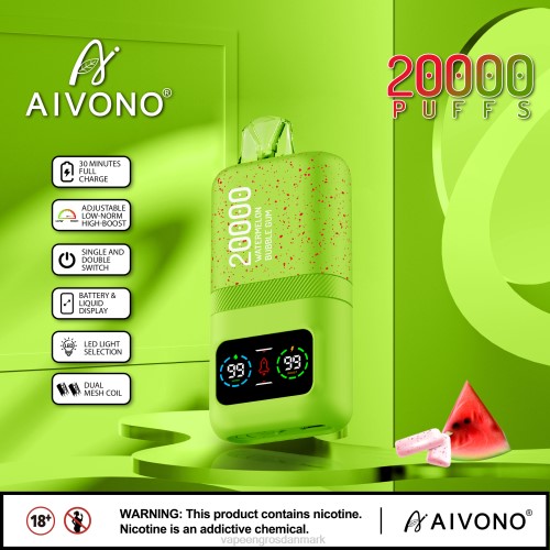 Vape Engros Danmark - Aivono AIM magic 20.000 vandmelon tyggegummi 264682