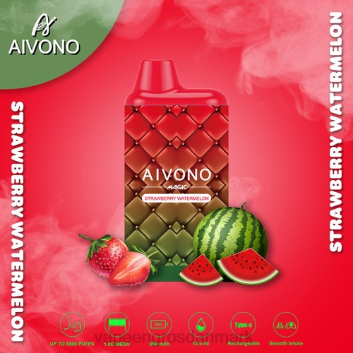 E Væske Aalborg - Aivono AIM MAGIC 5800 mouth box cigaret jordbær vandmelon 264699