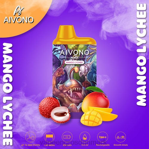 E Væske Med Nikotin - Aivono AIM MAGIC 5800 mouth box cigaret mango litchi 264698