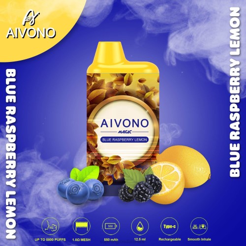 Vape Wholesale Danmark - Aivono AIM MAGIC 5800 mouth box cigaret blå hindbær citron 264691