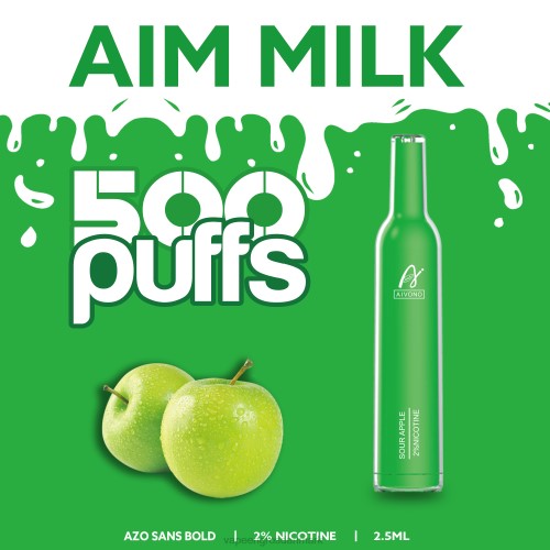 E Væske Med Smag - Aivono AIM MILK 500 surt æble 2646267