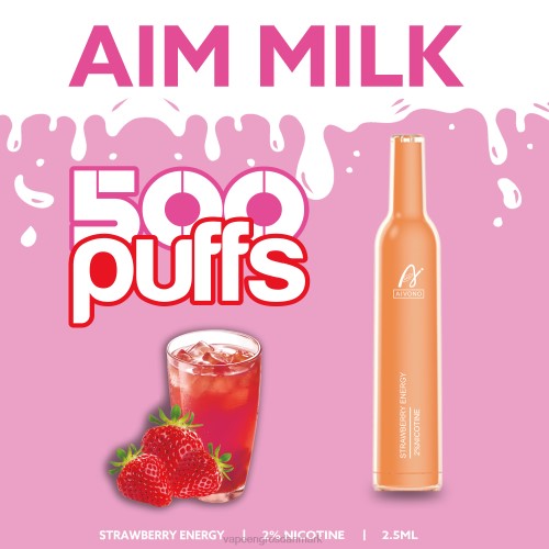 Vape Wholesale Helsingør - Aivono AIM MILK 500 jordbær energi 2646266