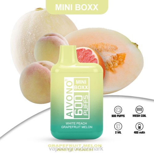 Vape Wholesale Danmark - Aivono AIM MINI BOXX 600 hvid fersken grapefrugt melon 2646241