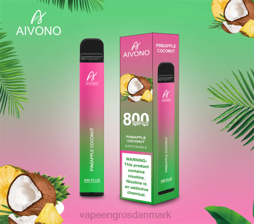 E-Væske Med Frugtsmag Og Nikotin - Aivono AIM PLUS 800 ananas kokos 2646200