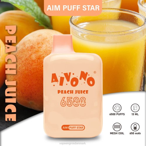 E Væske Aalborg - Aivono AIM PUFF STAR 6500 ferskenjuice 2646289