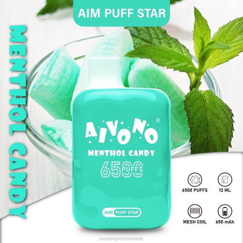 Vape Shops In Denmark - Aivono AIM PUFF STAR 6500 mentol slik 2646295