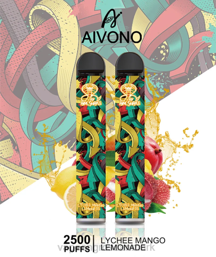 E Væske Med Nikotin - Aivono AIM SNAKE 2500 litchi mango limonade 2646308