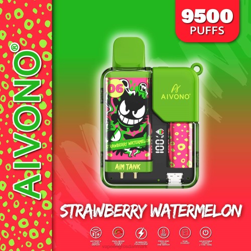 Vape Wholesale Helsingør - Aivono AIM TANK 9500 jordbær vandmelon 264646