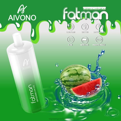 E Væske Med Nikotin - Aivono FATMAN 6800 vandmelon is 264628