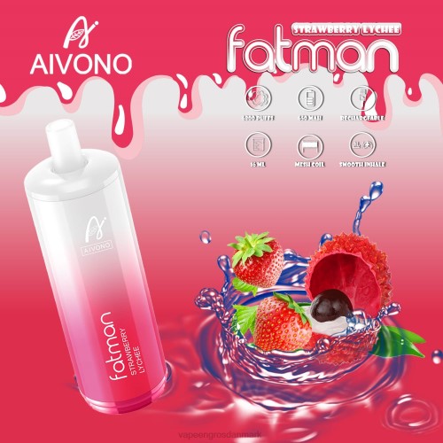 Vape Wholesale København - Aivono FATMAN 6800 jordbær litchi 264623