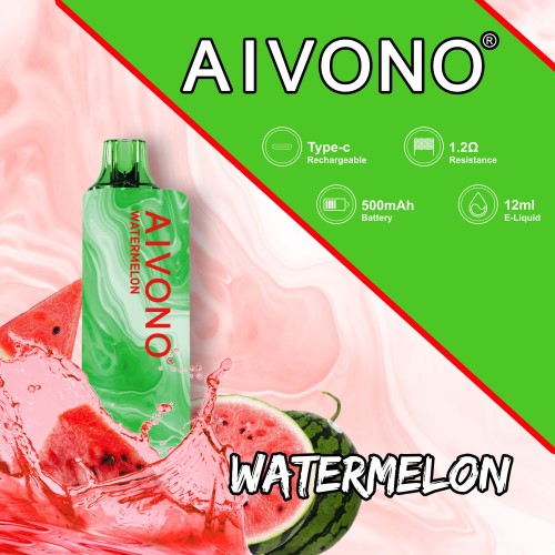 E-Væske Med Frugtsmag Og Nikotin - Aivono AIM GUN 7000 vandmelon 2646110