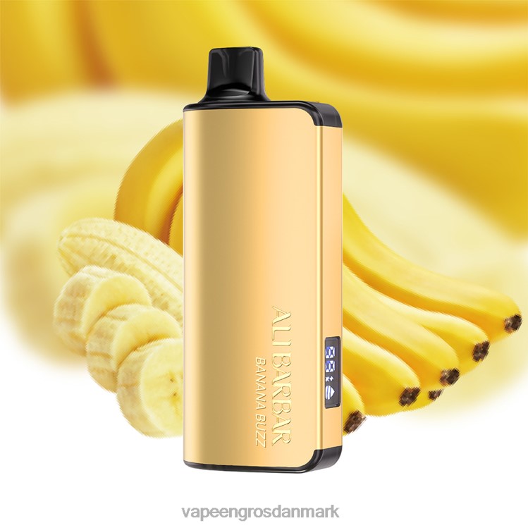 E Væske Med Smag - Alibarbar Ingot 9000 engangs vape banan buzz 2NZN827
