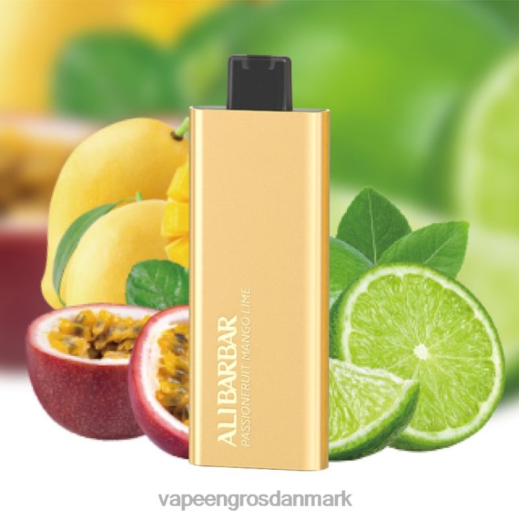 E Væske Med Nikotin - Alibarbar Pandora 7000 engangsvape passionsfrugt mango lime 2NZN858