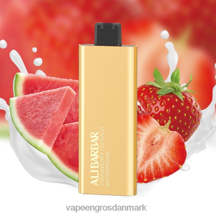 Vape Engros Danmark - Alibarbar Pandora 7000 engangsvape jordbær kokos vandmelon 2NZN862