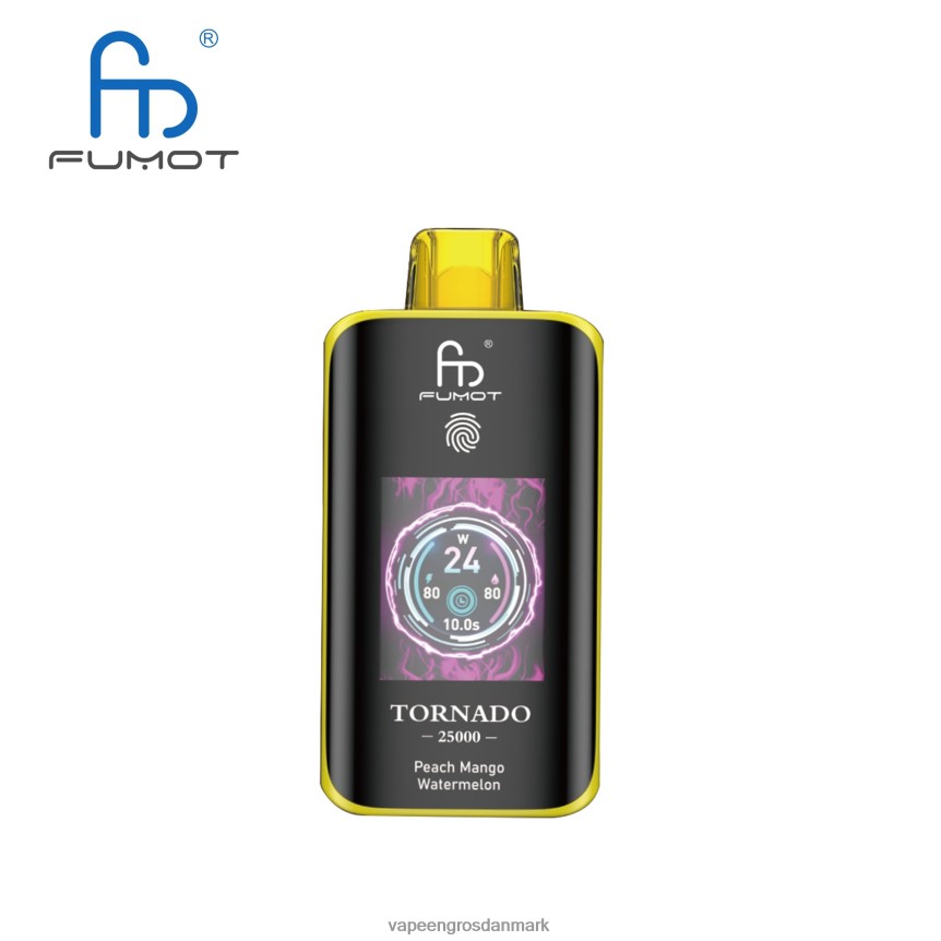 E Væske Aalborg - Fumot Tornado 25000 engangs vape fersken mango vandmelon 480V689