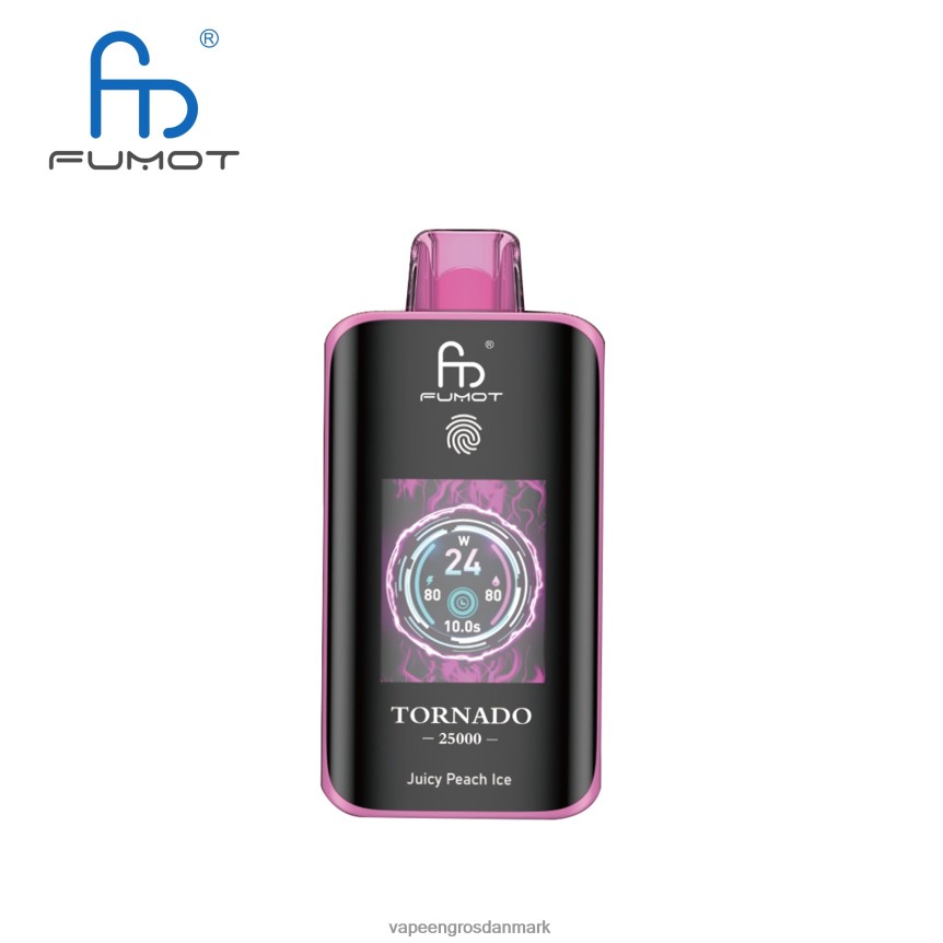 E Væske Med Smag - Fumot Tornado 25000 engangs vape saftig ferskenis 480V687