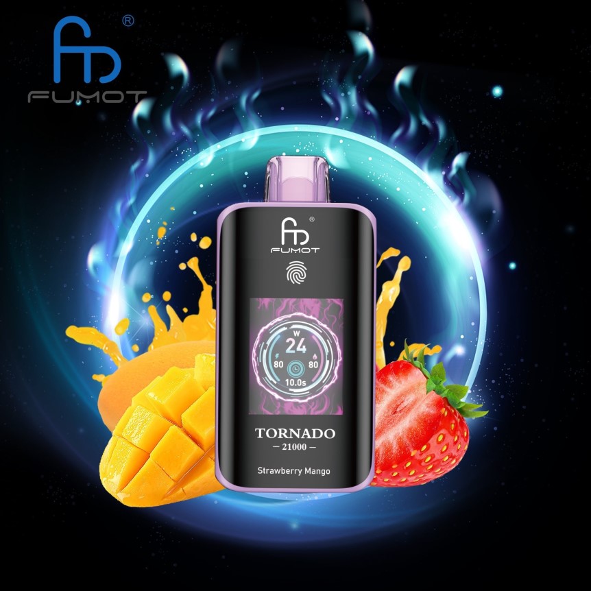 Vape Wholesale Danmark - Fumot Tornado 25000 engangs vape jordbær mango 480V6811