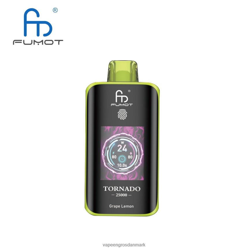 Vape Wholesale Helsingør - Fumot Tornado 25000 engangs vape drue citron 480V686