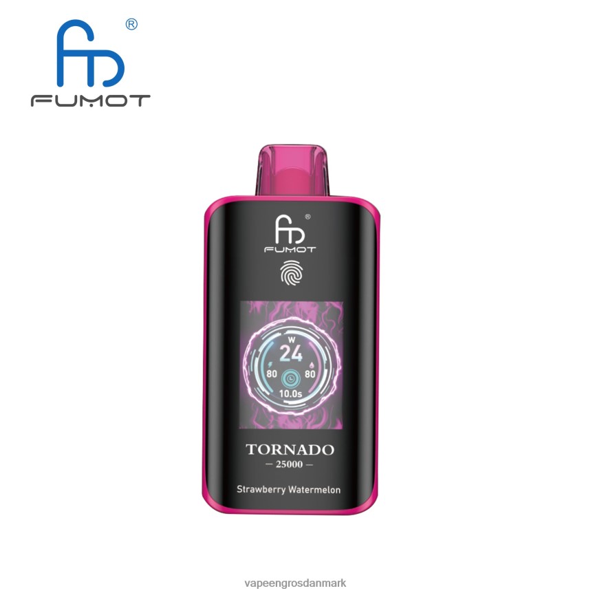 Vape Wholesale Helsingør - Fumot Tornado 25000 engangs vape jordbær vandmelon 480V6816
