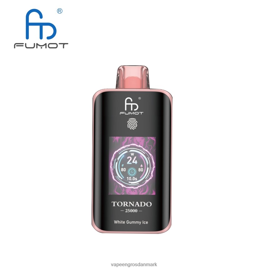 Vape Wholesale In Denmark - Fumot Tornado 25000 engangs vape hvid gummiis 480V6814