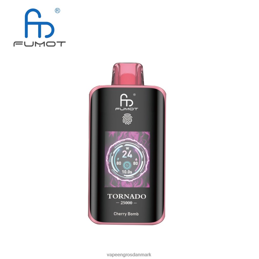 Vape Wholesale In Denmark - Fumot Tornado 25000 engangs vape kirsebærbombe 480V684