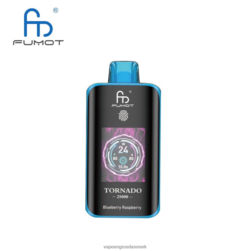 Vape Wholesale København - Fumot Tornado 25000 engangs vape blåbær hindbær 480V683