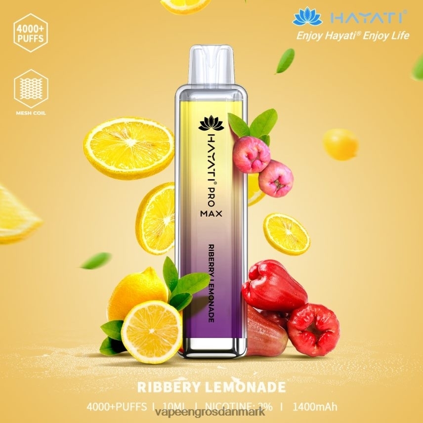 Vape Wholesale Danmark ribberry limonade RLD6X171 Hayati Pro Max 4000