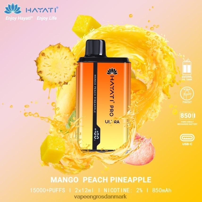 E Væske Aalborg mango fersken ananas RLD6X209 Hayati Pro Ultra