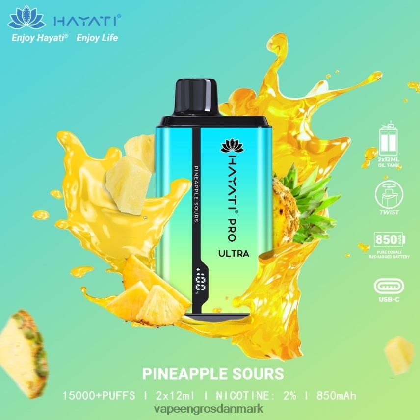E Væske Med Nikotin ananas sure RLD6X228 Hayati Pro Ultra
