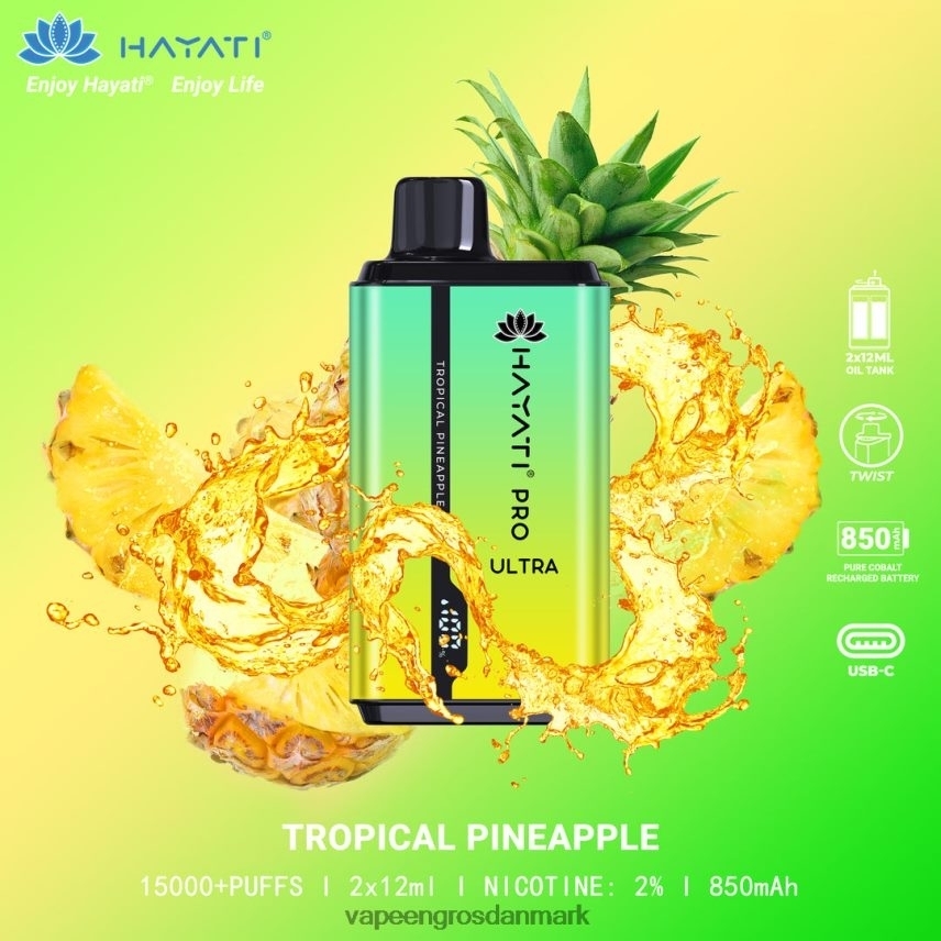 E Væske Med Nikotin tropisk ananas RLD6X218 Hayati Pro Ultra