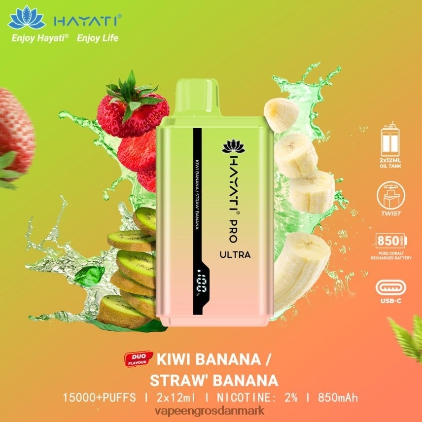 E Væske Med Smag kiwi banan/jordbær banan RLD6X227 Hayati Pro Ultra