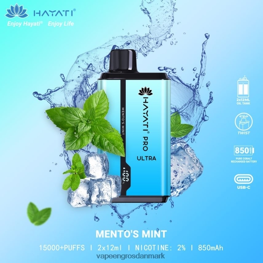 Vape Wholesale Danmark mentos mynte RLD6X211 Hayati Pro Ultra