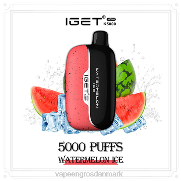 E Væske Med Nikotin - IGET Moon k5000 X0BB8 vandmelon is