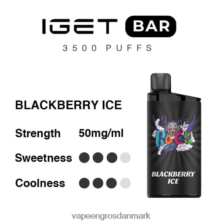 Vape Wholesale Danmark brombæris RLD6X91 IGET BAR 3500 5% nikotin