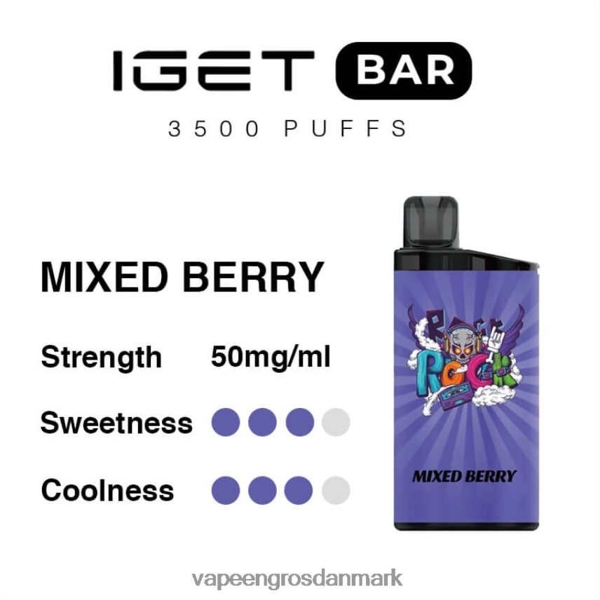 Vape Wholesale In Denmark blandet bær RLD6X94 IGET BAR 3500 5% nikotin