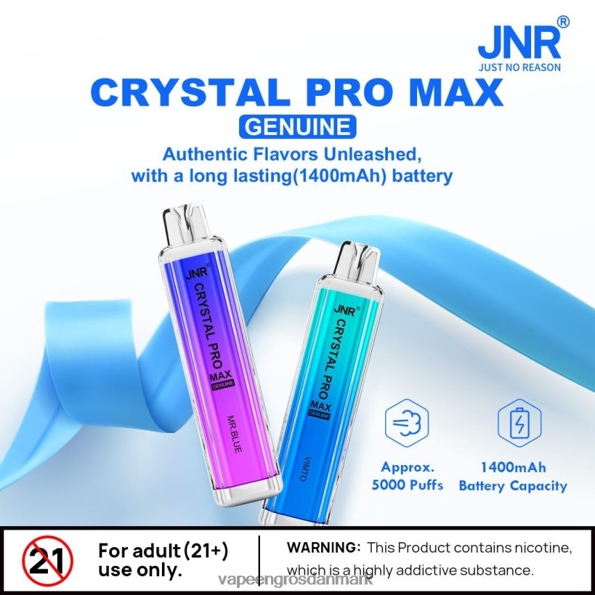 E Væske Med Smag blåbær hindbær RLD6X727 JNR CRYSTAL PRO MAX